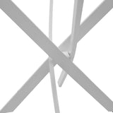 Masa Antoro cu blat din sticla, Diverse culori, D100x75 cm - Alb