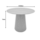 Masa rotunda cu blat, Donda, Neagra, Diametru 100cm x Înaltime 76cm, 100x100x76 cm