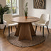 Masa rotunda cu functie extensibila Bibble, Natural - Nuc, 120x76 cm - 357-000022