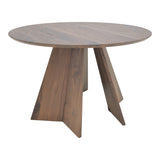 Masa rotunda cu functie extensibila Bibble, Natural - Nuc, 120x76 cm - Nuc