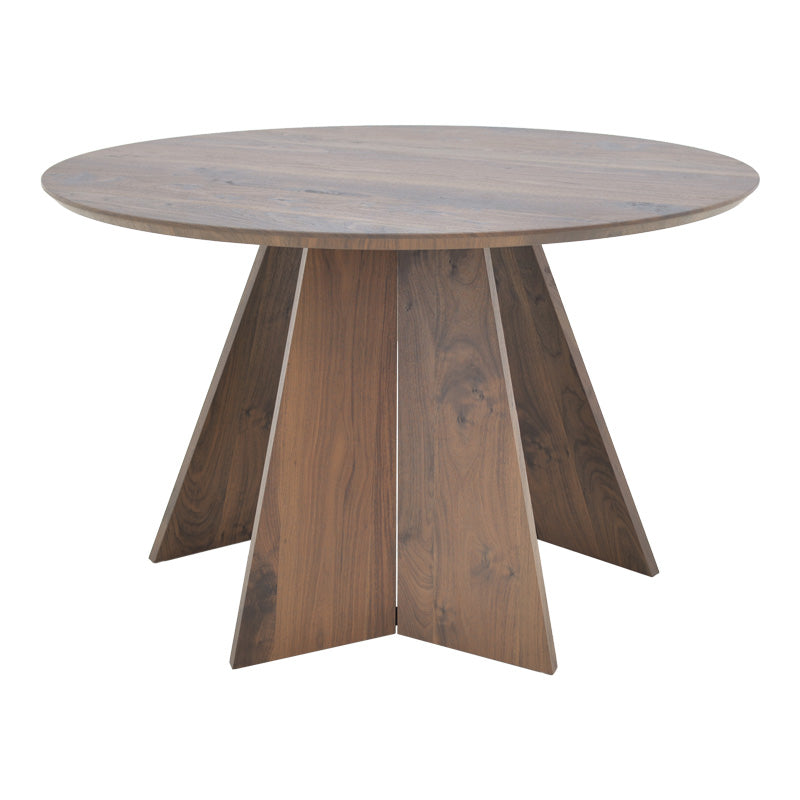 Masa rotunda cu functie extensibila Bibble, Natural - Nuc, 120x76 cm - Nuc
