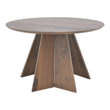 Masa rotunda cu functie extensibila Bibble, Natural - Nuc, 120x76 cm - Nuc