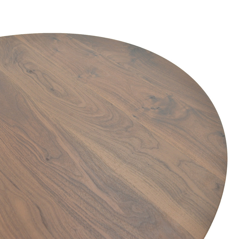 Masa rotunda cu functie extensibila Bibble, Natural - Nuc, 120x76 cm - Nuc