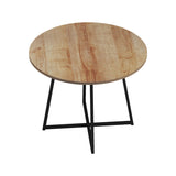 Masa rotunda de sufragerie Sarah I, Lemn Stejar & metal, 100x76 cm