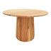 Masa rotunda din lemn masiv de acacia Tully, Lemn de Acacia, Natural - Nuc, D120x75 cm - 379-000018