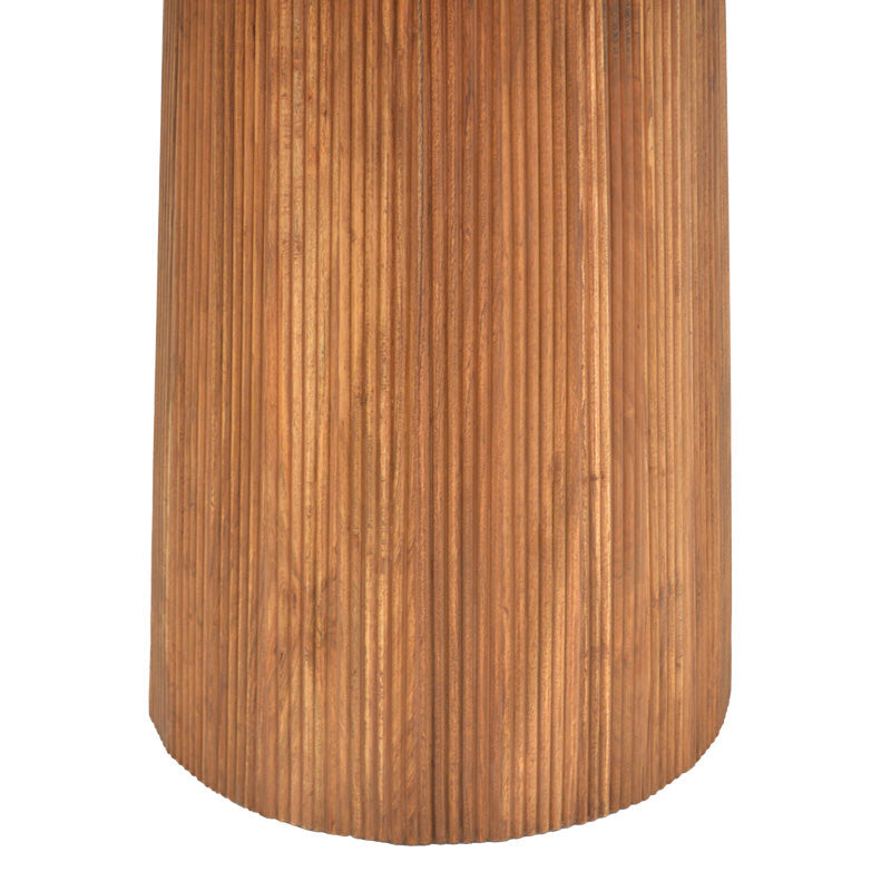 Masa rotunda din lemn masiv de acacia Tully, Lemn de Acacia, Natural - Nuc, D120x75 cm - Natur