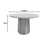 Masa rotunda din lemn masiv de acacia Tully, Lemn de Acacia, Natural - Nuc, D120x75 cm - Natur