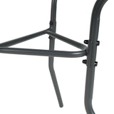 Masă semicirculară cu funcție Bion, Sticlă-metal, gri închis, 70x40x65 cm - Gri