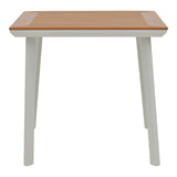 Masa Synergy aluminiu alb-placaj, Natural, 80x80x74 cm