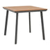 Masa Synergy aluminiu antracit-placaj, Natural, 80x80x74 cm