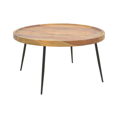 Masa Tavolo, din lemn de sheesham solid Nuc, D75x39 cm