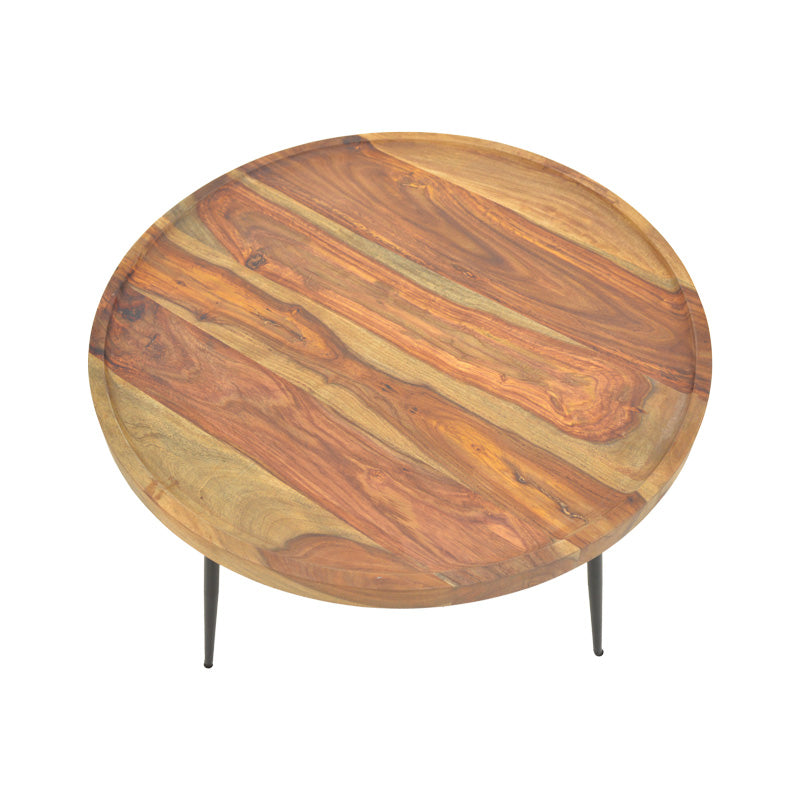 Masa Tavolo, din lemn de sheesham solid Nuc, D75x39 cm