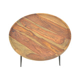 Masa Tavolo, din lemn de sheesham solid Nuc, D75x39 cm