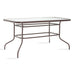 Masa Valor metal sticla, Maro - Alb, 140x80x70 cm