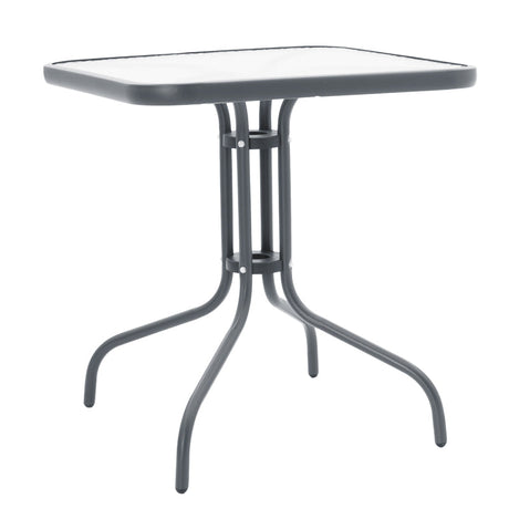 Masa Watson-Confidence set 3 metal, gri, 70x70x70 cm