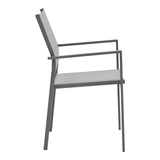 Masa Watson-Confidence set 3 metal, gri, 70x70x70 cm