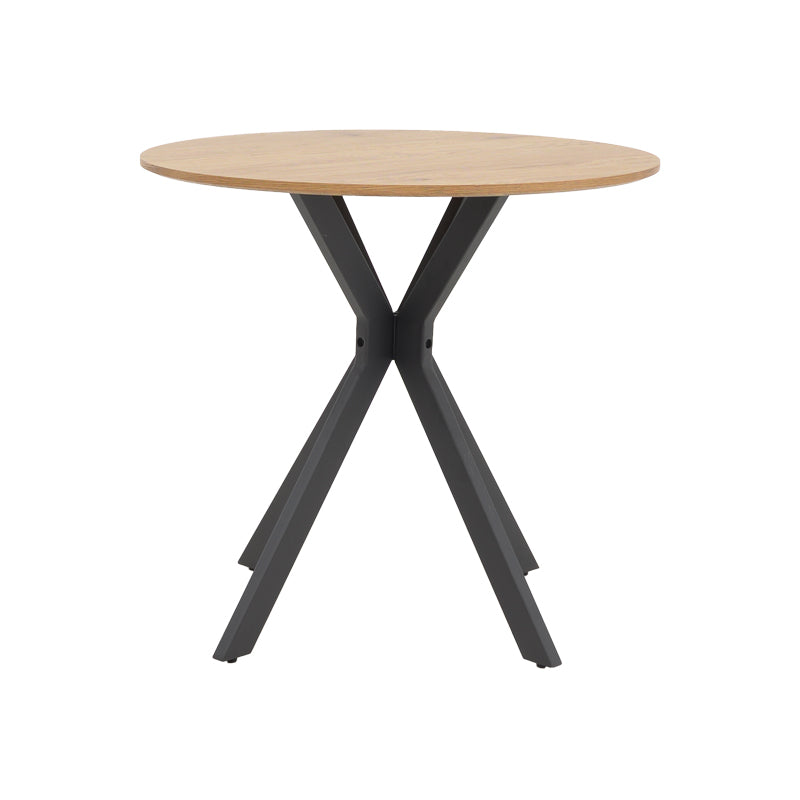 Masa Xuson Natural mdf, negru, D80x75 cm - Natur
