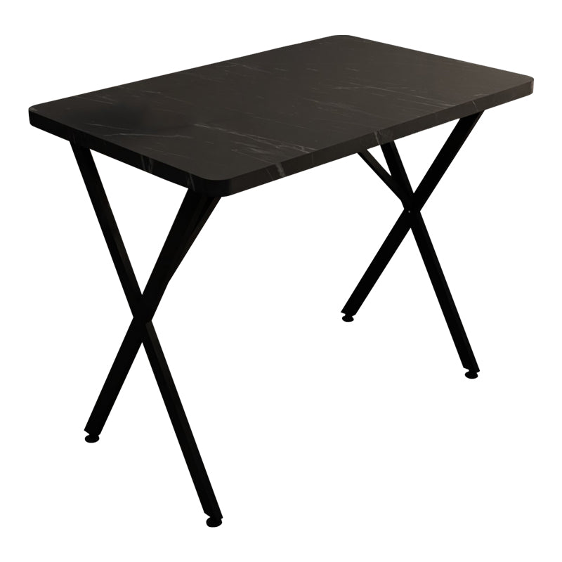 Masa Zeryin metal, Negru - Stejar, 70x110x75 cm - Negru