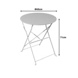 Masa Bistro pliabila, Metal, 60x71 cm - Menta