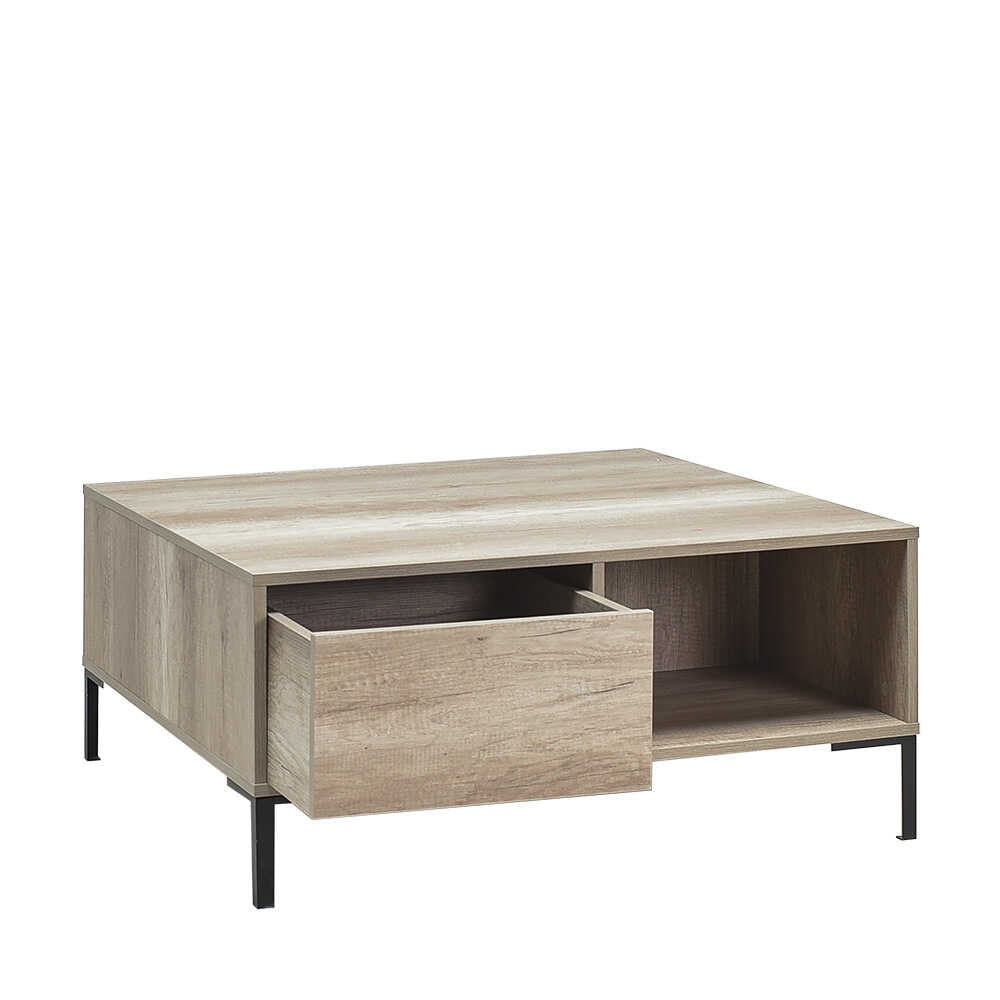 Masuta Cafea SHP-660-DD-1 Home Collection® cu sertar si picioare metalice, Alb - Maro - Natur, 90x42x90 cm - Natur | SKU: SHP-660-TT-1