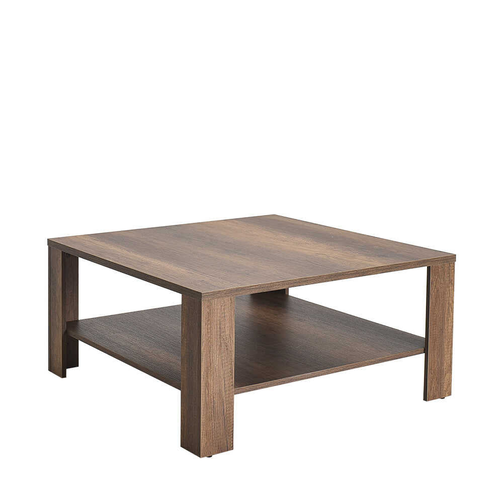 Masuta Cafea SHP-690-DD-1 Home Collection® New Jersey cu Raft, 90x42x90 cm - Maro | SKU: SHP-690-OO-1
