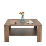 Masuta Cafea SHP-690-DD-1 Home Collection® New Jersey cu Raft, 90x42x90 cm - Maro | SKU: SHP-690-OO-1