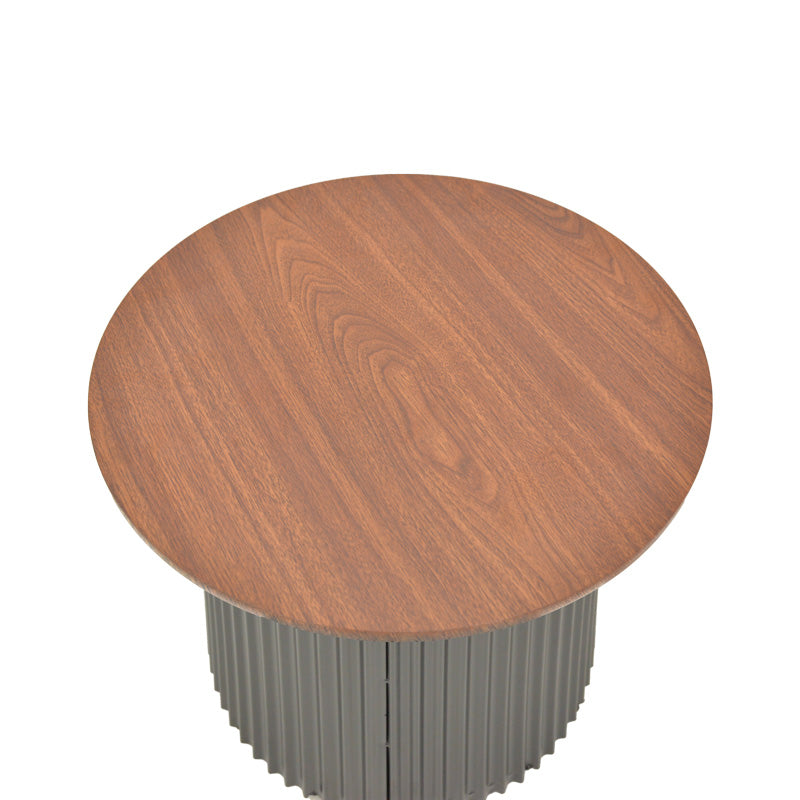 Masuta de cafea Dovel, MDF si metal, D70x45 cm - Nuc-Negru
