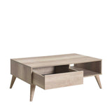 Masuta Cafea cu sertar SHP-655-DD-1 Home Collection® Living, Alb - Maro - Natur, 110x42x65 cm - Natur | SKU: SHP-655-TT-1