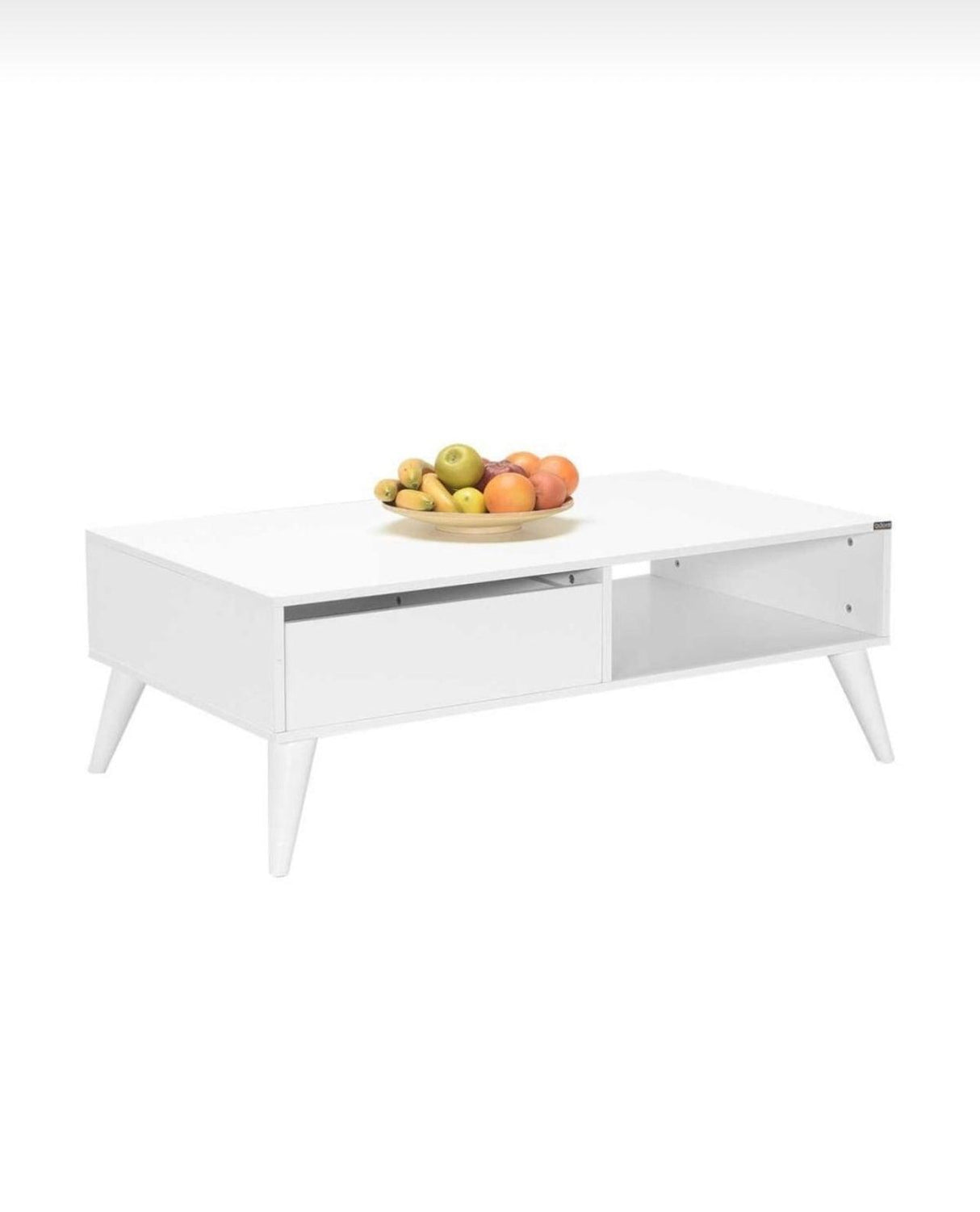 Masuta Cafea cu sertar SHP-655-DD-1 Home Collection® Living, Alb - Maro - Natur, 110x42x65 cm - Alb | SKU: SHP-655-DD-1, SHP-655-TT-1, SHP-655-OO-1