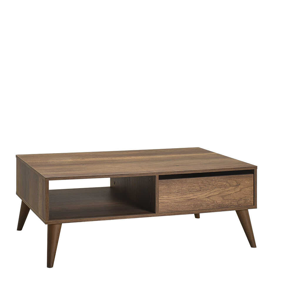 Masuta Cafea cu sertar SHP-655-DD-1 Home Collection® Living, Alb - Maro - Natur, 110x42x65 cm - Maro | SKU: SHP-655-OO-1
