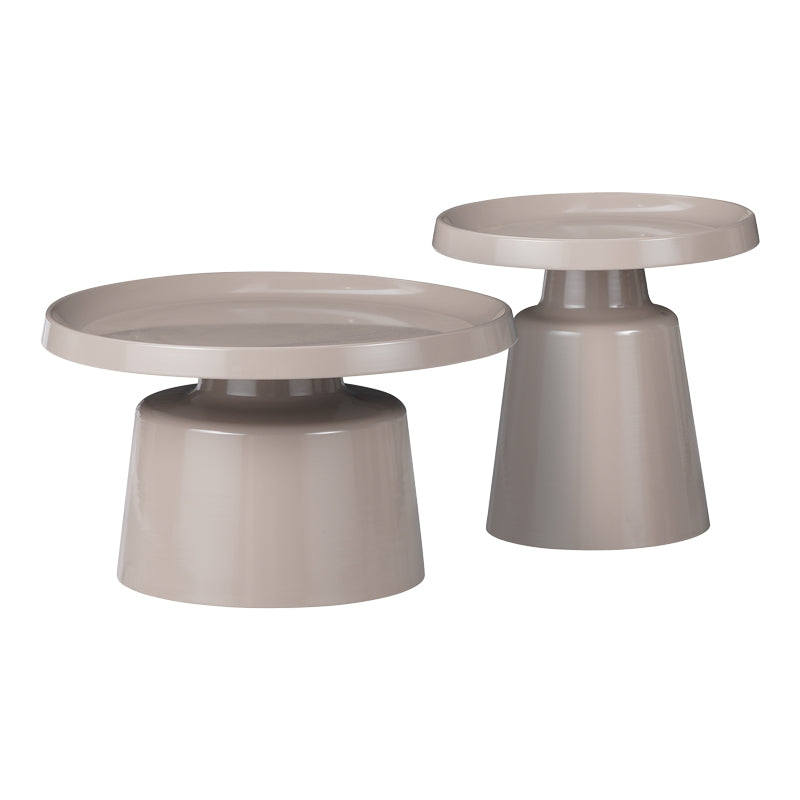 Set 2 mese de cafea Ginoze, Metal, 70x70x40 cm - Set 2 mese de cafea Ginoze, Metal, 70x70x40 cm