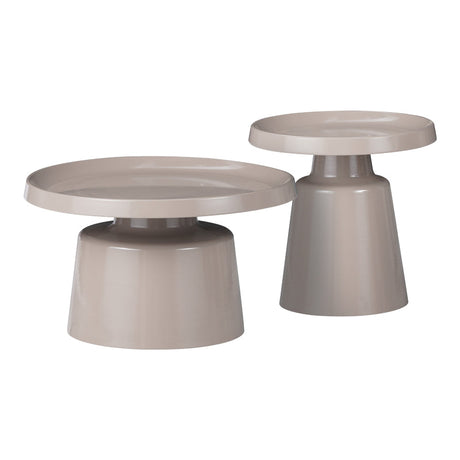 Set 2 mese de cafea Ginoze, Metal, 70x70x40 cm
