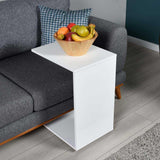 Masuta Cafea Laterala SHP-108-PP-1 Home Collection® C shape cu roti, Alb - Nuc - Stejar - Mov, 35x65x45 cm - Alb | SKU: SHP-108-PP-1, SHP-108-OO-1, SHP-108-FF-1, SHP-108-UU-1