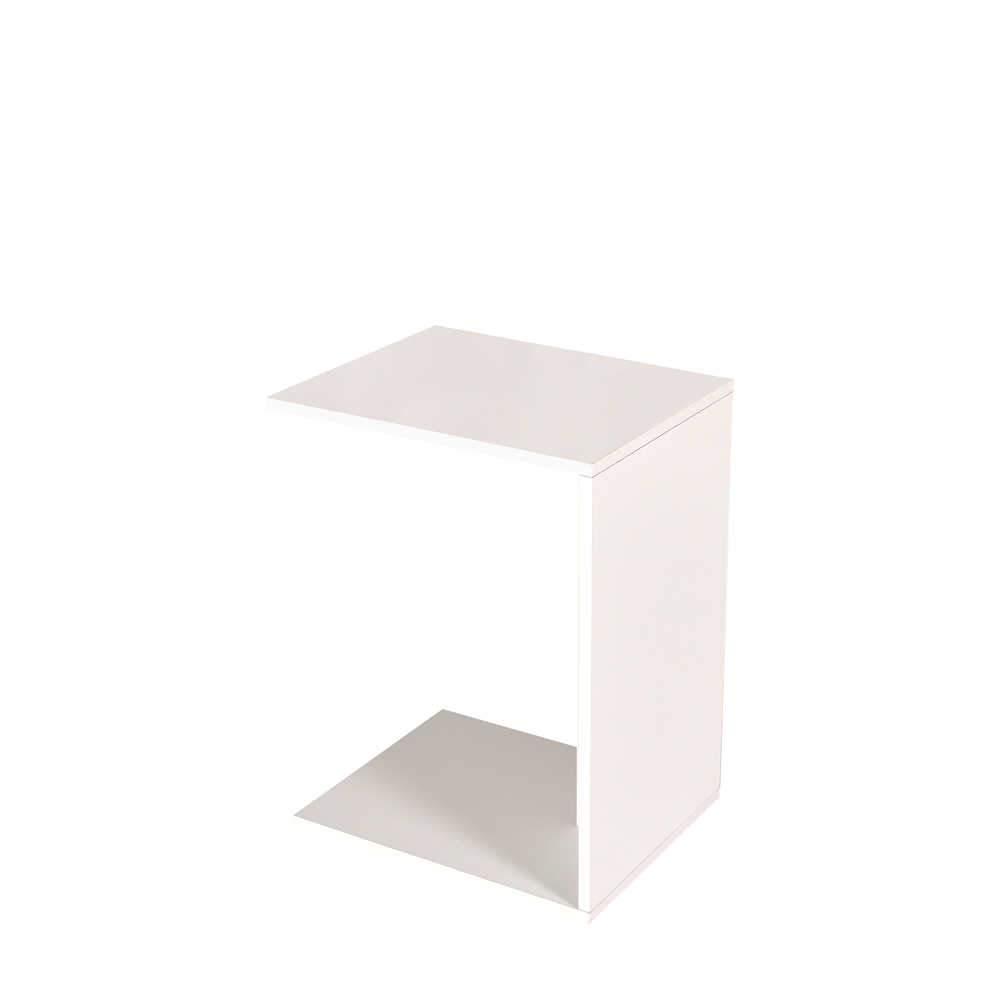 Masuta Cafea Laterala SHP-108-PP-1 Home Collection® C shape cu roti, Alb - Nuc - Stejar - Mov, 35x65x45 cm - Alb | SKU: SHP-108-PP-1, SHP-108-OO-1, SHP-108-FF-1, SHP-108-UU-1