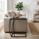 Masuta Cafea Laterala SHP-908-QQ-1 Home Collection® C shape, 50x62x35 cm - Antracit | SKU: SHP-908-QQ-1