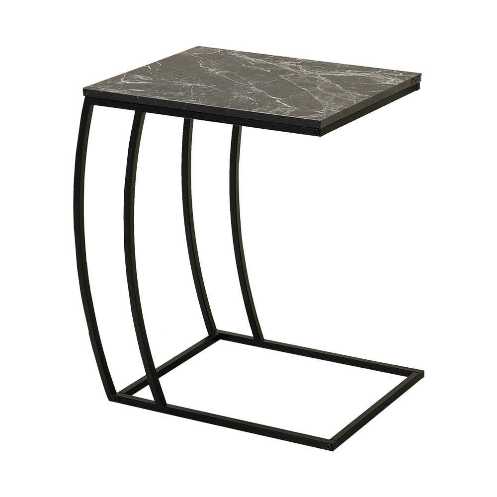 Masuta Cafea Laterala SHP-908-QQ-1 Home Collection® C shape, 50x62x35 cm - Antracit | SKU: SHP-908-QQ-1