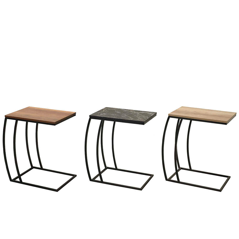 Masuta Cafea Laterala SHP-908-QQ-1 Home Collection® C shape, 50x62x35 cm - Antracit | SKU: SHP-908-QQ-1
