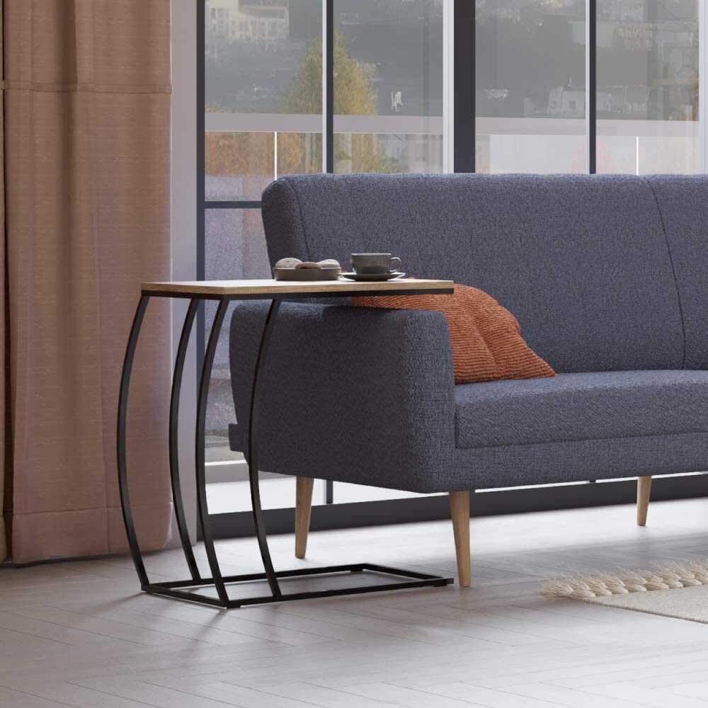 Masuta Cafea Laterala SHP-908-QQ-1 Home Collection® C shape, 50x62x35 cm - Natur | SKU: SHP-908-TT-1