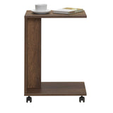 Masuta Cafea Laterala SHP-108-PP-1 Home Collection® C shape cu roti, Alb - Nuc - Stejar - Mov, 35x65x45 cm - Nuc | SKU: SHP-108-PP-1, SHP-108-OO-1, SHP-108-FF-1, SHP-108-UU-1