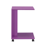Masuta Cafea Laterala SHP-108-PP-1 Home Collection® C shape cu roti, Alb - Nuc - Stejar - Mov, 35x65x45 cm - Mov | SKU: SHP-108-PP-1, SHP-108-OO-1, SHP-108-FF-1, SHP-108-UU-1