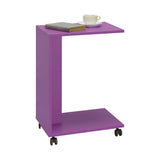 Masuta Cafea Laterala SHP-108-PP-1 Home Collection® C shape cu roti, Alb - Nuc - Stejar - Mov, 35x65x45 cm - Mov | SKU: SHP-108-PP-1, SHP-108-OO-1, SHP-108-FF-1, SHP-108-UU-1