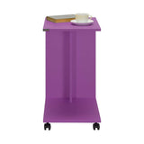 Masuta Cafea Laterala SHP-108-PP-1 Home Collection® C shape cu roti, Alb - Nuc - Stejar - Mov, 35x65x45 cm - Mov | SKU: SHP-108-PP-1, SHP-108-OO-1, SHP-108-FF-1, SHP-108-UU-1