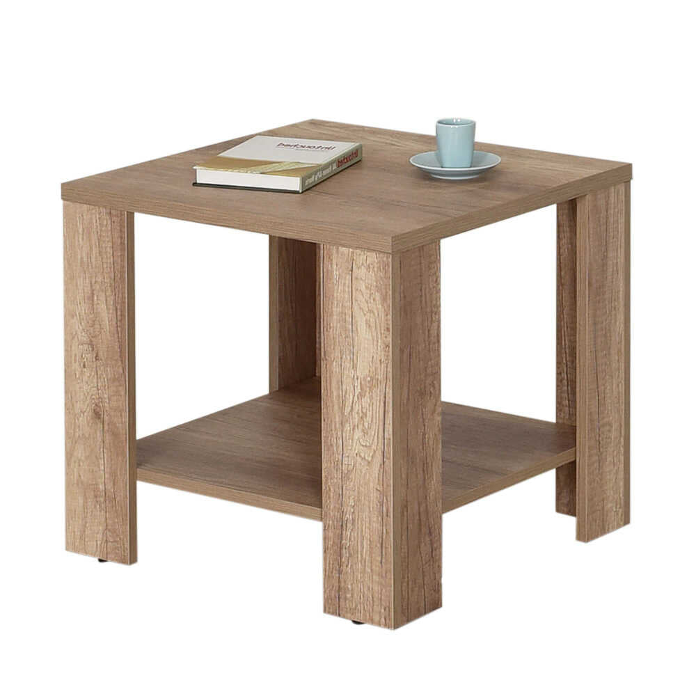 Masuta Cafea Laterala SHP-550-FF-1 Home Collection® New Line, Maro - Natur - Stejar, 50x48x50 cm - Natur | SKU: SHP-550-TT-1