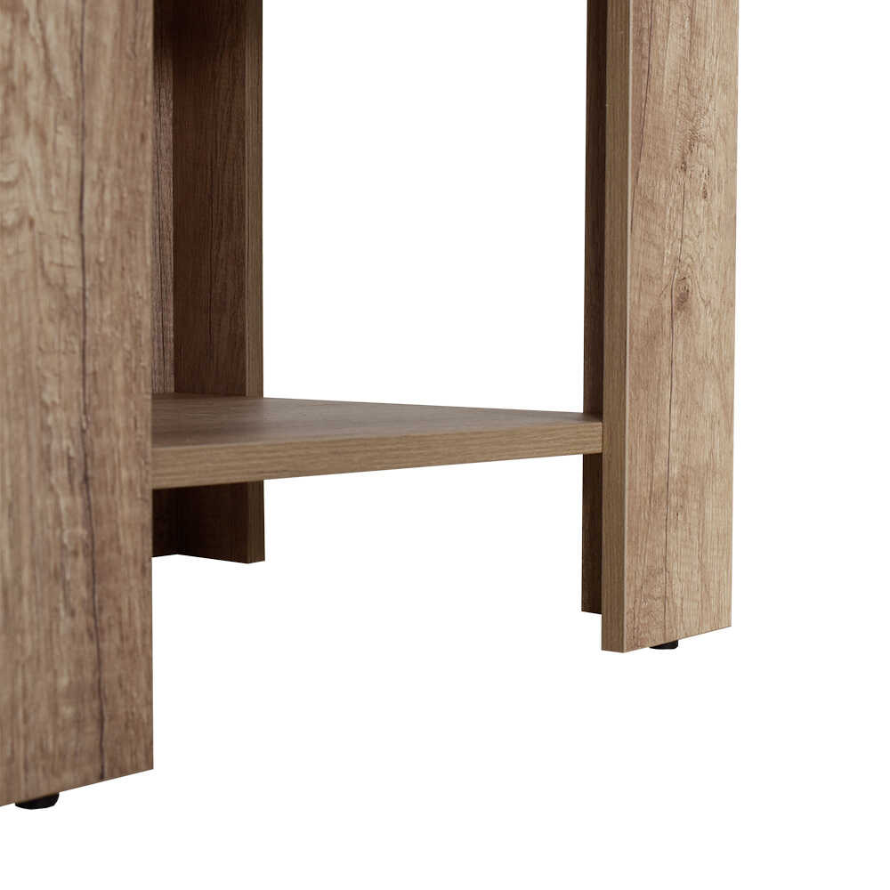 Masuta Cafea Laterala SHP-550-FF-1 Home Collection® New Line, Maro - Natur - Stejar, 50x48x50 cm - Natur | SKU: SHP-550-TT-1