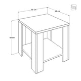 Masuta Cafea Laterala SHP-550-FF-1 Home Collection® New Line, Maro - Natur - Stejar, 50x48x50 cm - Natur | SKU: SHP-550-TT-1