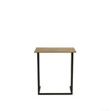 Masuta Cafea Laterala Landhot cadru Metal, Nuc - Stejar, 60x73x40 cm - Stejar