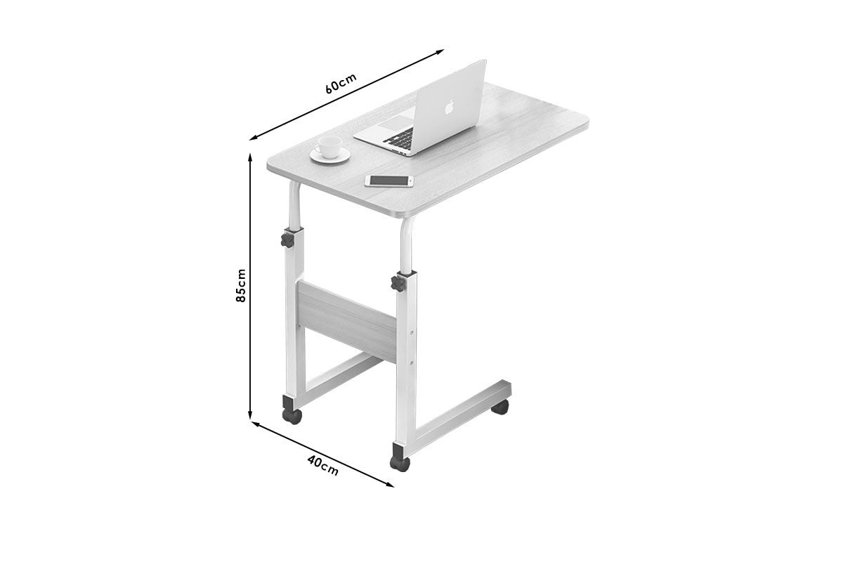 Masuta Cafea Laterala MDF, C shape, Natural - Nuc, 60x85x40 cm - Natural