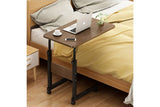 Masuta Cafea Laterala MDF, C shape, Natural - Nuc, 60x85x40 cm - Nuc