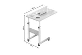 Masuta Cafea Laterala MDF, C shape, Natural - Nuc, 60x85x40 cm - Nuc
