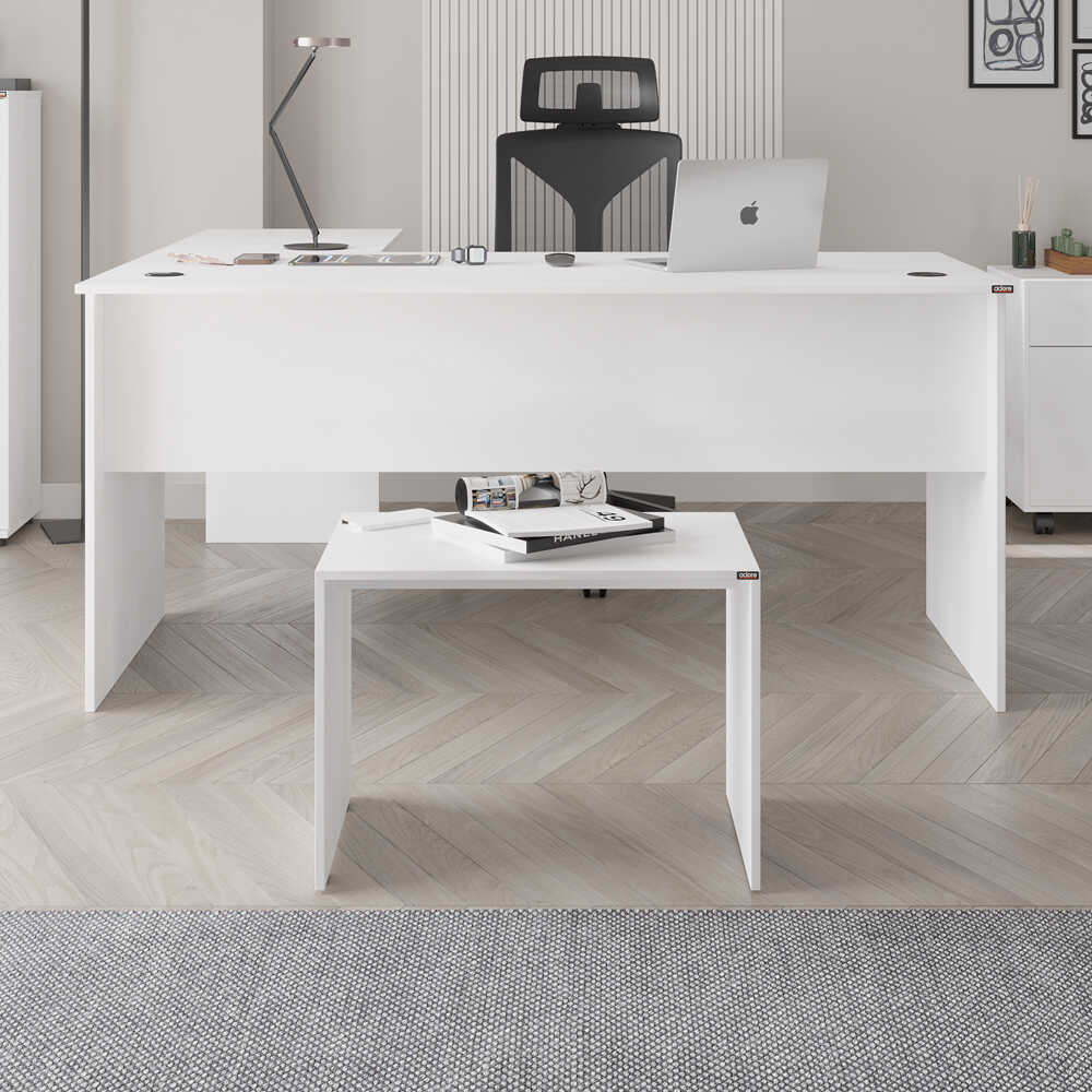 Masuta Cafea/Birou RSH-300-DD-1 Home Collection® Rio Office, 60x43x40 cm - Alb | SKU: RSH-300-DD-1